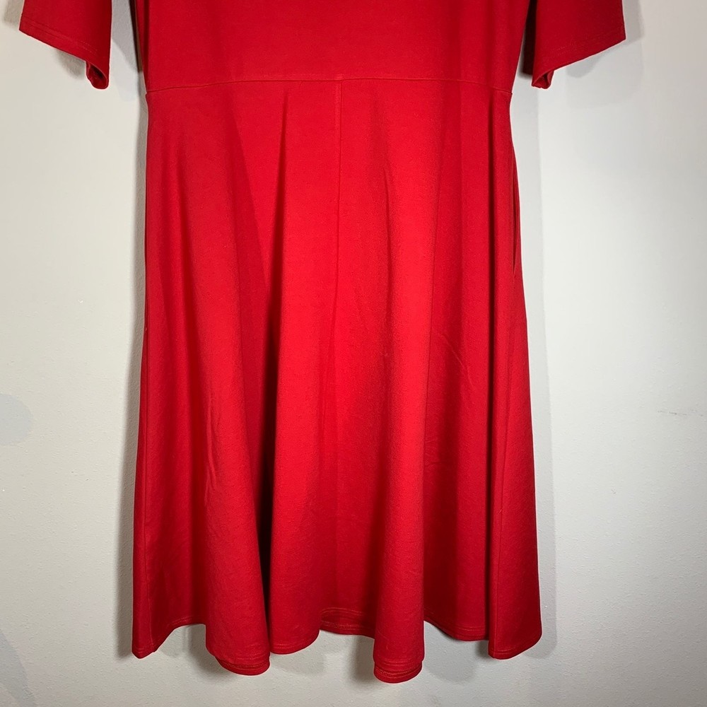 NWT City Chic Red Classic sleeve Midi dress with pockets; size 16 - Picture 9 of 12